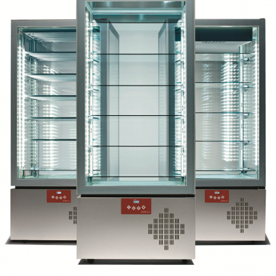 Vitrine réfrigérée positive 4 faces vitrées