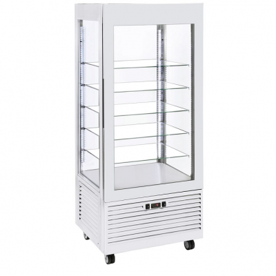 Vitrine négative panoramique 5 niveaux Blanc