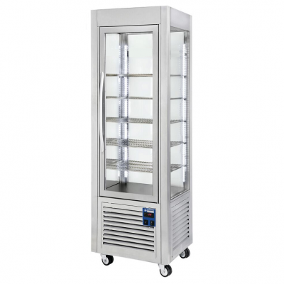 Vitrine négative 4 faces vitrées froid ventilé